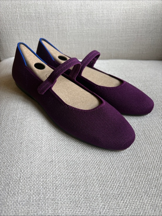 Rothy's Shoes - Rothy's Plum the square Mary Jane Flats with Strap